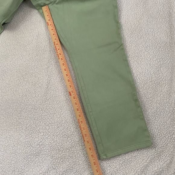 Coldwater Creek ShapeMe Classic Jeans 16P High-Rise Straight Leg Agave Green New - Picture 13 of 15